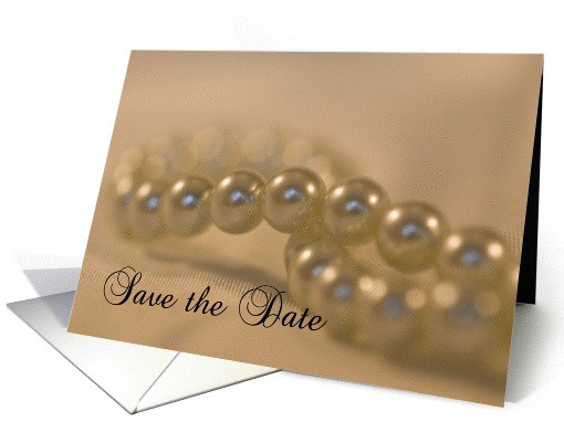 Wedding Save the Date Announcement Twisted Pearls card (498532)
