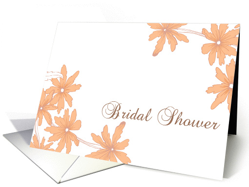 Bridal Shower Invitation Orange Daisies card (498567)