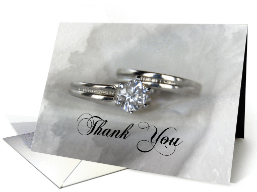 Thank You Note Wedding Rings card (548505)