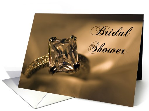 Bridal Shower Invitation Princess Cut Diamond Ring card (548509)