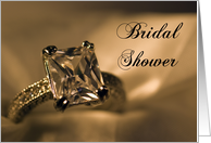 Bridal Shower Invitation Princess Cut Diamond Ring card