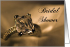 Bridal Shower Invitation Princess Cut Diamond Ring card