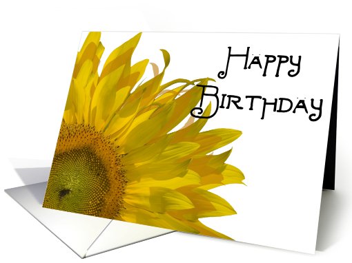 Happy Birthday Yellow Sunflower card (548526)