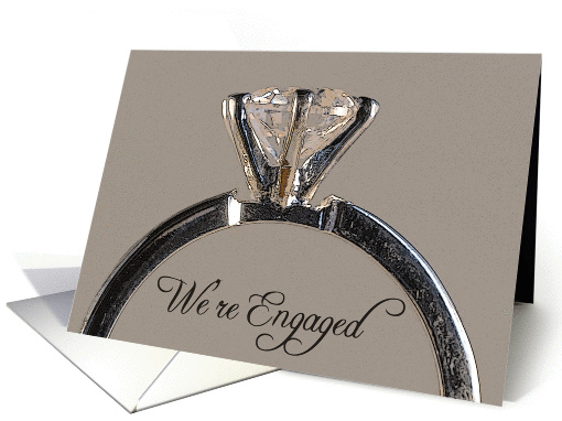 Engagement Announcement Diamond Engagement Ring card (583903)