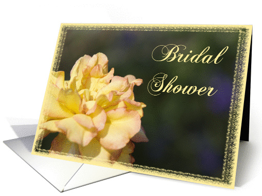 Bridal Shower Invitation Yellow Fancy Rose card (583910)