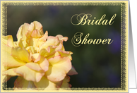 Bridal Shower Invitation Yellow Fancy Rose card