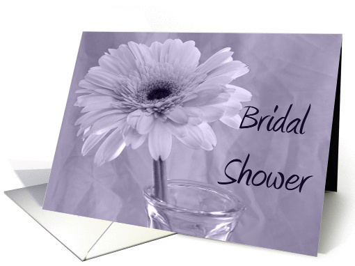 Bridal Shower Invitation Gerbera Daisy with Purple Tint card (583959)