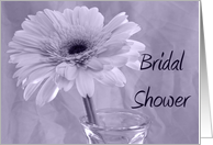 Bridal Shower Invitation Gerbera Daisy with Purple Tint card