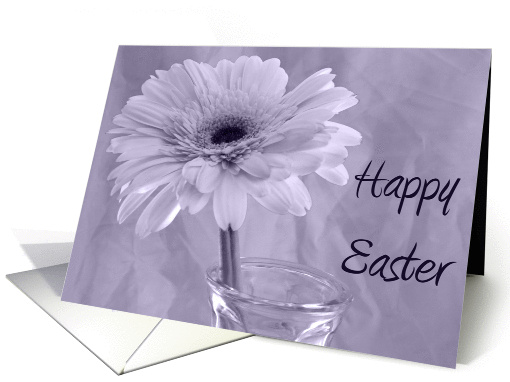 Happy Easter Gerbera Daisy with Purple Tint card (583964)