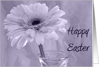 Happy Easter Gerbera Daisy with Purple Tint card