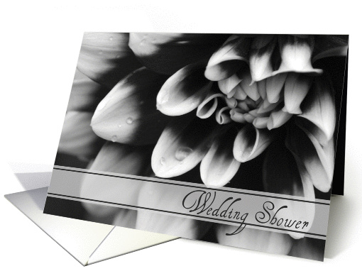 Wedding Shower Invitation Black and White Dahlia card (584008)