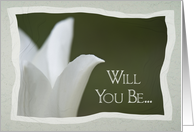 Bridesmaid Invitation White Spring Tulip card