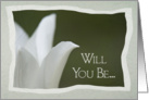Bridesmaid Invitation White Spring Tulip card