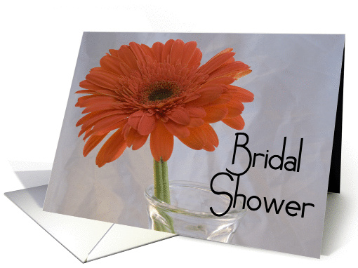 Bridal Shower Invitation Orange Gerbera Daisy card (584655)