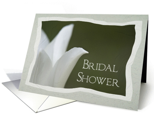 Bridal Shower Invitation White Spring Tulip card (584662)