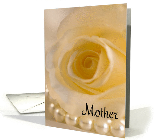 Happy Mother's Day White Rose and Pearls card (584675)