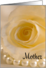 Happy Mother’s Day White Rose and Pearls card