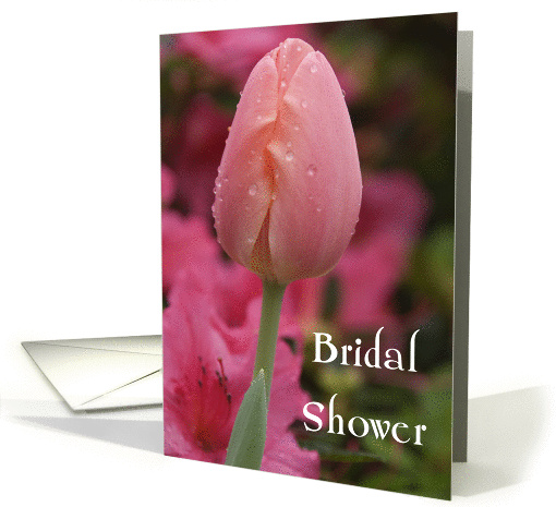 Bridal Shower Invitation Pink Tulip card (597357)