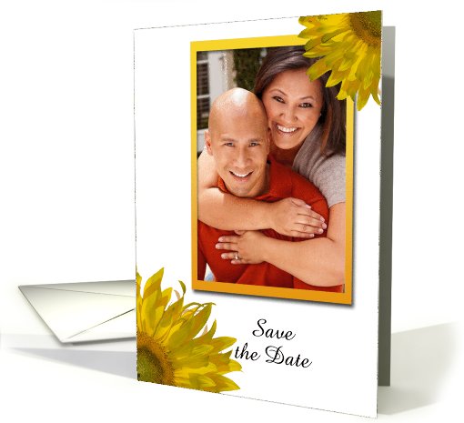 Wedding Save the Date Photo Card, Yellow Sunflower card (862241)