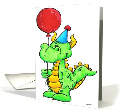 Birthday Dragon card (130135)