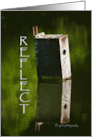 Encouragement Religious Birdhouse Water Reflection card