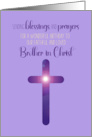 Brother in Christ Birthday Purple Cross card