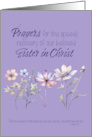 Sister in Christ Purple Flower Get Well card