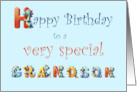Grandson Birthday Colorful Dinosaur card