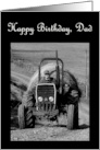 Happy Birthday Dad Farmer on Tractor card