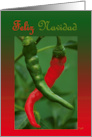 Feliz Navidad cayenne peppers card