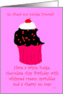 Happy Birthday Cupcake with Bite Taken card
