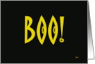 Happy Halloween Boo in Bold Yellow card