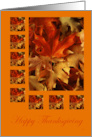 Colorful Autumn Leaves Thanksgiving card