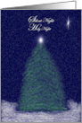 Christmas Tree with Star Silent Night card