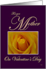 Mother Yellow Rosebud with Dark Purple Background card