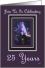25th Anniversary Invitation Purple Iris card