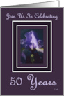 50th Anniversary Invitation Purple Iris card