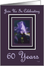 60th Anniversary Invitation Purple Iris card