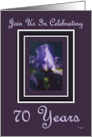 70th Wedding Anniversary Invitation Purple Iris card