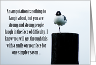 Encouragement Amputation Seagull card