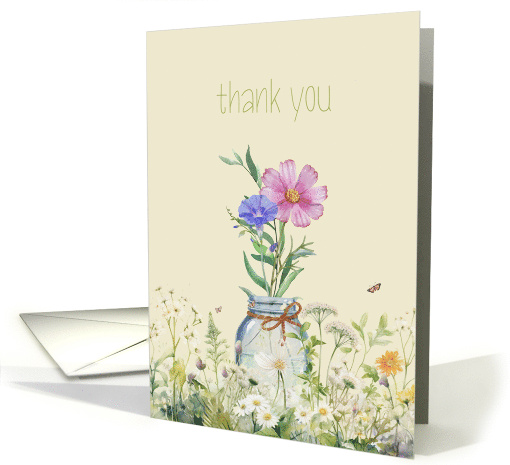 Thank You Kindness Wildflowers Vase card (1820460)
