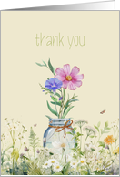 Thank You Kindness Wildflowers Vase card