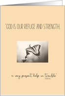 Spiritual Encouragement Black and White Photo Butterfly card