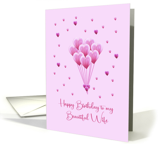 Wife Birthday Heart Balloon Bouquet card (1838794)