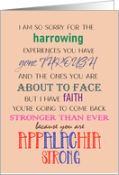 Encouragement Appalachia Strong Peach With Text card
