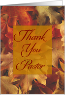 Pastor Thank You Colorful Leaves card