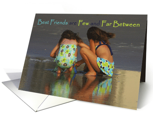 Best Friend Birthday: Girls playing in sand card (216053)