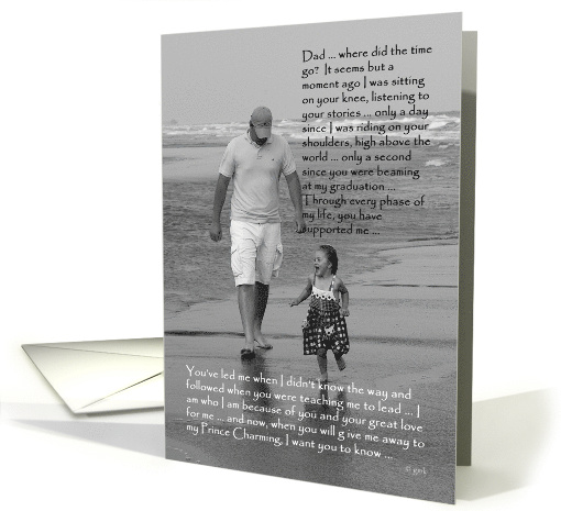 Father of the Bride Thank You From Bride card (239191)