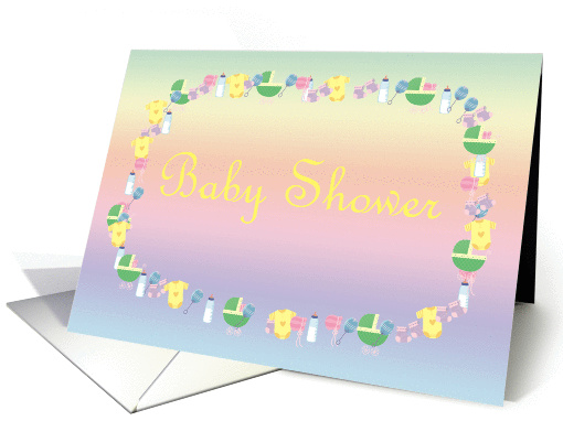 Baby Shower Invitation:  pastel card (246795)