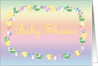 Baby Shower Invitation: pastel card